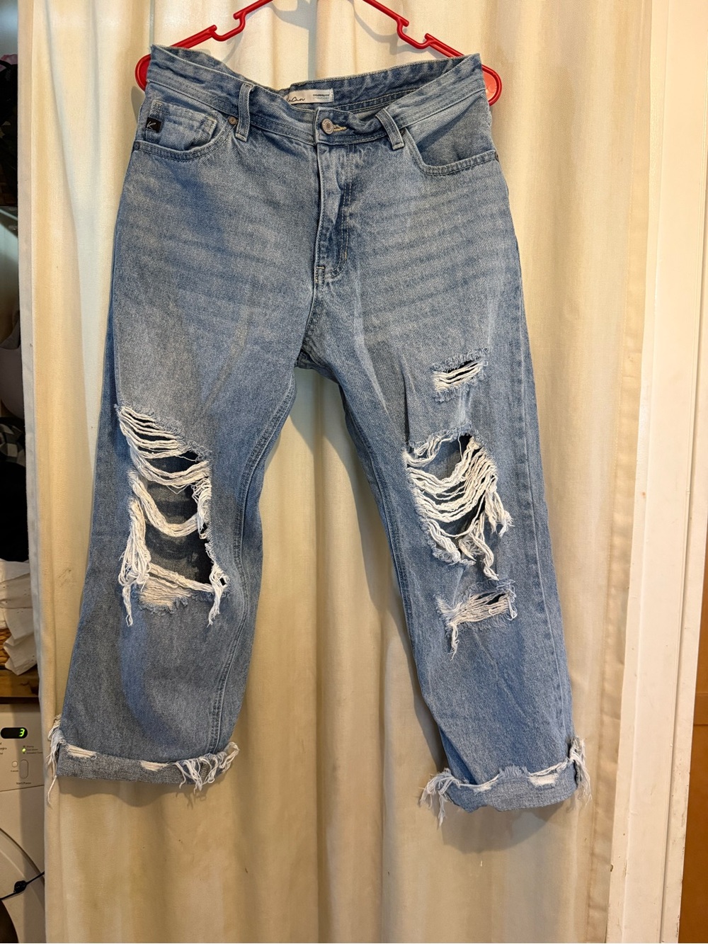 Kancan Light Blue Distressed High-Rise Women’s Jeans
